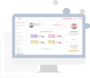 IELTS learner dashboard showing free lesson progress