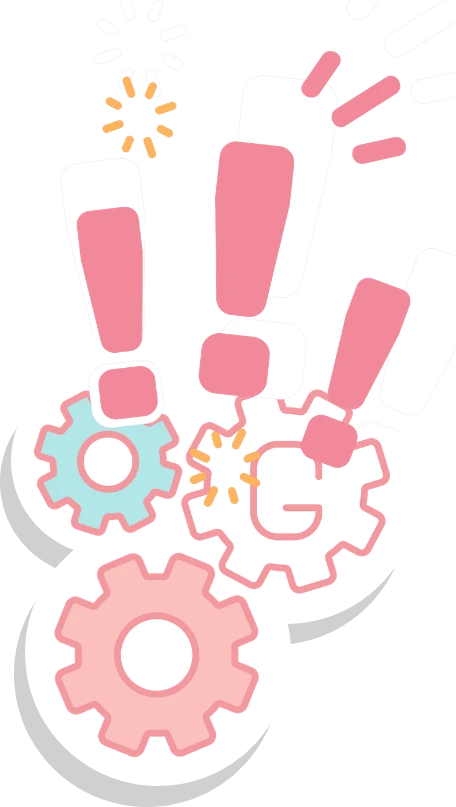 A decorated warning sign illustration